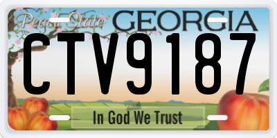 GA license plate CTV9187