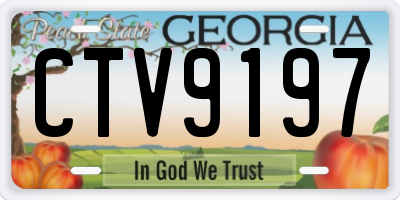GA license plate CTV9197