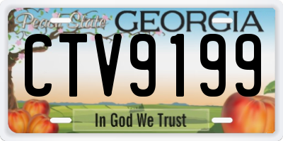 GA license plate CTV9199