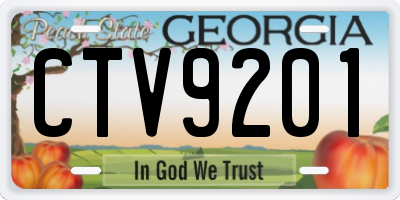 GA license plate CTV9201