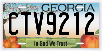 GA license plate CTV9212
