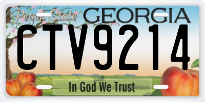 GA license plate CTV9214