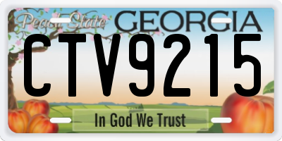 GA license plate CTV9215