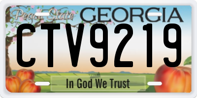 GA license plate CTV9219