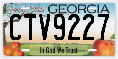 GA license plate CTV9227