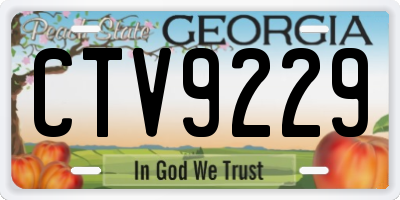GA license plate CTV9229
