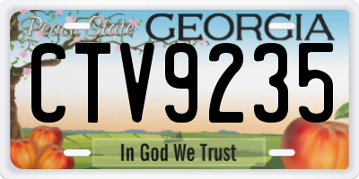 GA license plate CTV9235
