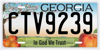 GA license plate CTV9239