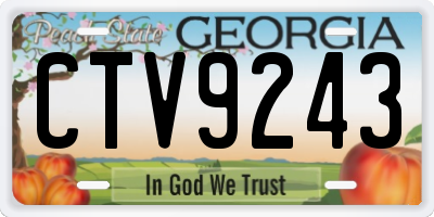 GA license plate CTV9243