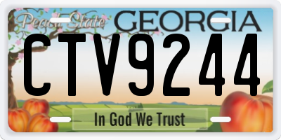 GA license plate CTV9244