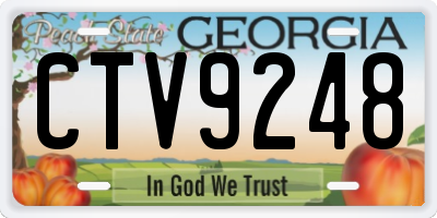 GA license plate CTV9248