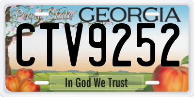 GA license plate CTV9252