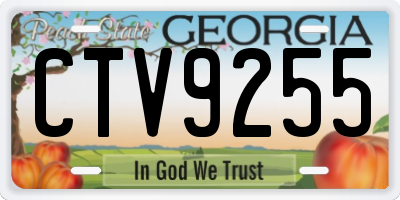 GA license plate CTV9255
