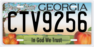 GA license plate CTV9256