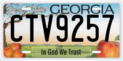 GA license plate CTV9257