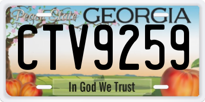 GA license plate CTV9259