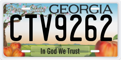 GA license plate CTV9262
