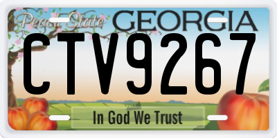 GA license plate CTV9267