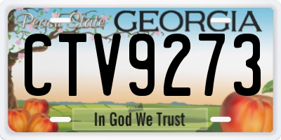 GA license plate CTV9273