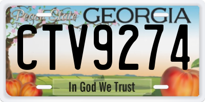 GA license plate CTV9274