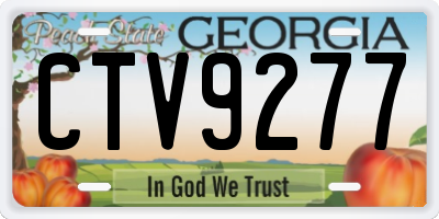 GA license plate CTV9277