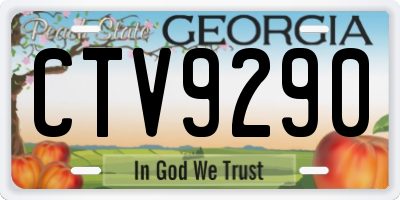 GA license plate CTV9290