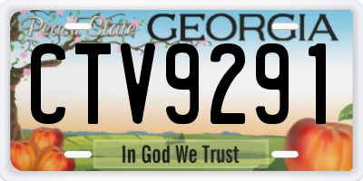 GA license plate CTV9291