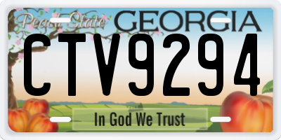 GA license plate CTV9294