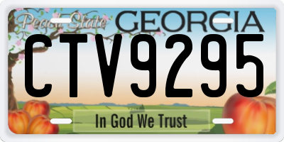 GA license plate CTV9295