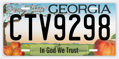 GA license plate CTV9298