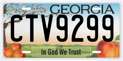 GA license plate CTV9299