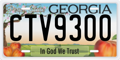 GA license plate CTV9300