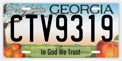 GA license plate CTV9319