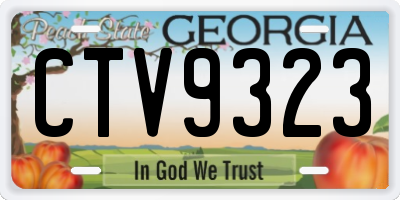 GA license plate CTV9323