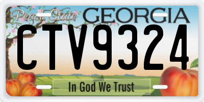 GA license plate CTV9324