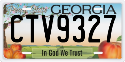 GA license plate CTV9327