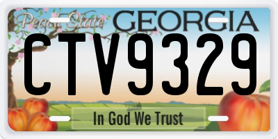 GA license plate CTV9329