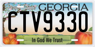 GA license plate CTV9330