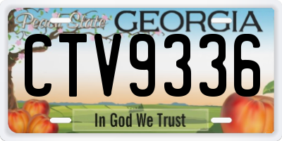 GA license plate CTV9336