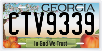 GA license plate CTV9339