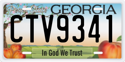 GA license plate CTV9341