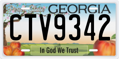 GA license plate CTV9342