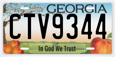 GA license plate CTV9344