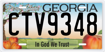 GA license plate CTV9348