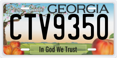 GA license plate CTV9350