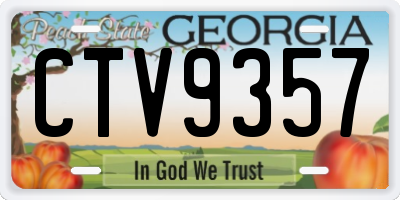 GA license plate CTV9357
