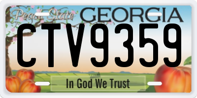 GA license plate CTV9359