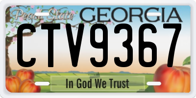 GA license plate CTV9367