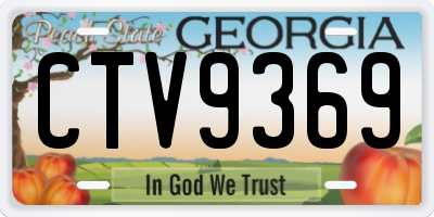 GA license plate CTV9369