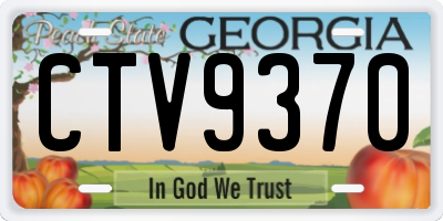 GA license plate CTV9370